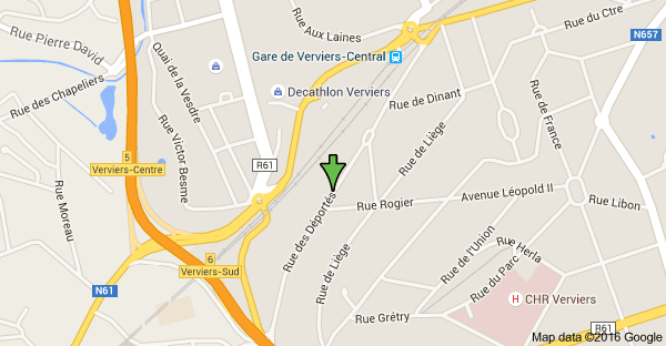 Plan de situation du service à Verviers